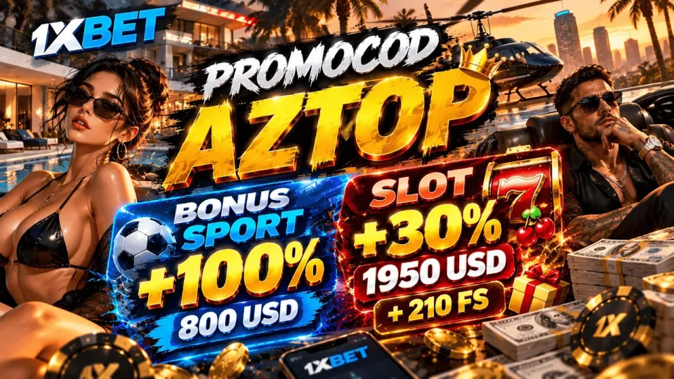 1xbet ro'yxatdan o'tish, tez hisob yaratish va AZTOP promokodi